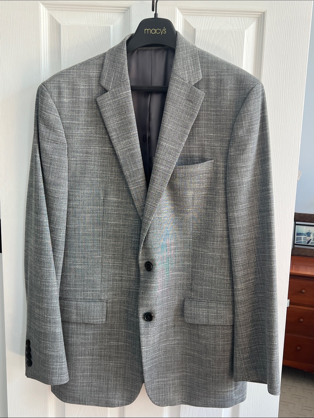 Lauren Ralph Lauren Gray Textured Two-Button Sport Coat